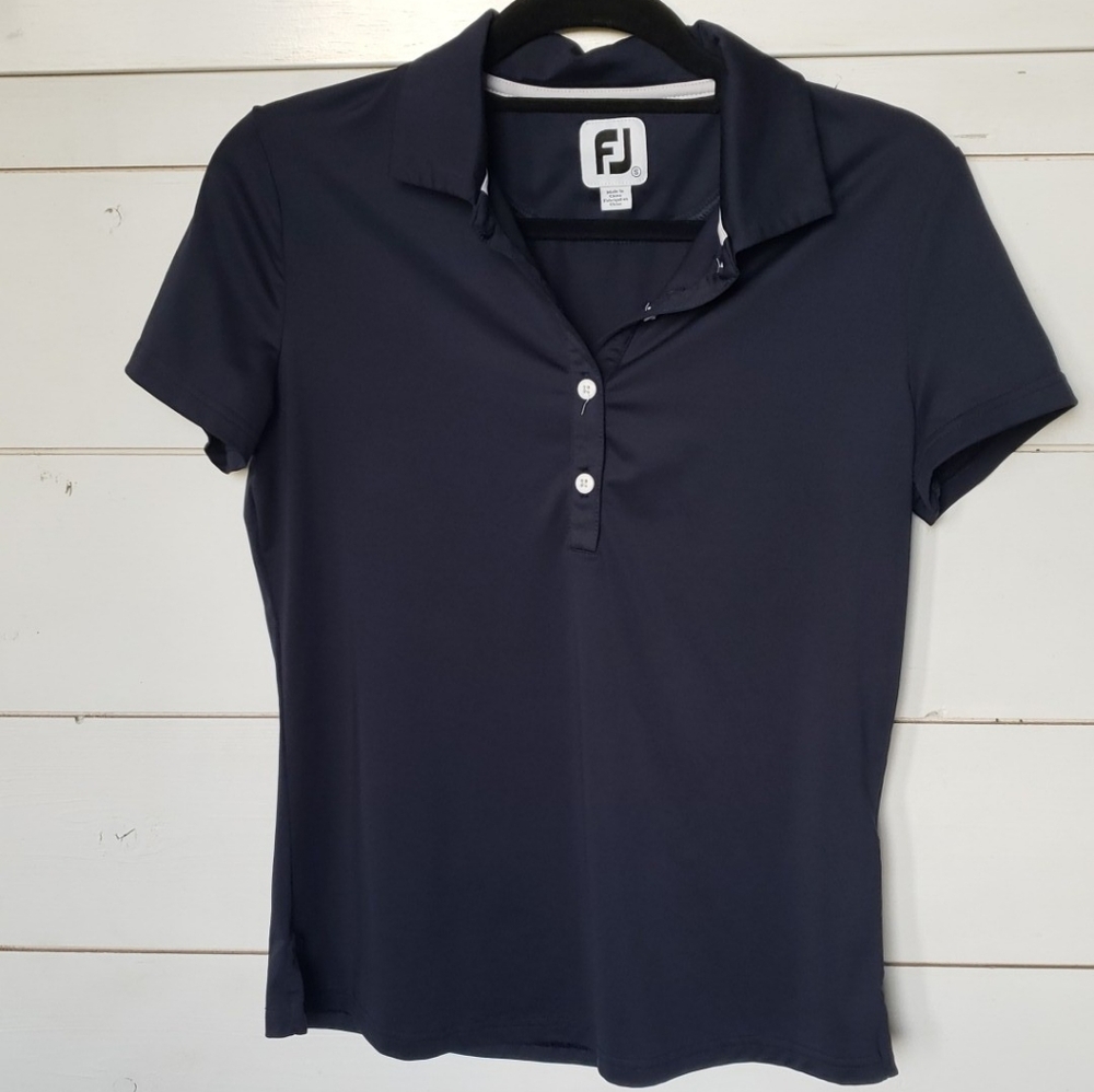 Women’s FootJoy navy blue Golf polo size Small, Moisture Wicking Athletic